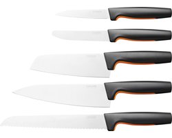 Fiskars Functional Form 5-delige Set Keukenmessen - Large Starter Set - RVS - Softouch Antislipbekleding