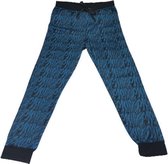 Pyjama broek met tijger print - Blauw / zwart - Maat L