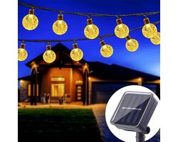 RexTech Lichtsnoer buiten - Solar tuinverlichting - lichtslinger 'Bubble' - 7 meter lang - Warm wit licht - Lichtsnoer op zonne-energie