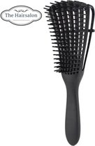 Zwarte Anti-klit Haarborstel - NL 2-dagen LEVERTIJD - Kinder haarborstel - De beste antiklit haarborstel voor krullen. | Detangler brush | Detangling brush