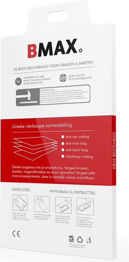 BMAX 2-pack de protection d'écran en verre pour iPhone X avec BMAX souple en latex rouge