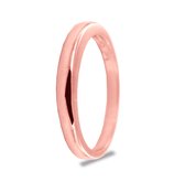 Silventi 943200833-54 Zilveren Ring - Dames - Glad - 2,5 mm - Maat 54 - Rhodium - Rosé Gold Plated (Verguld / Goud op Zilver)