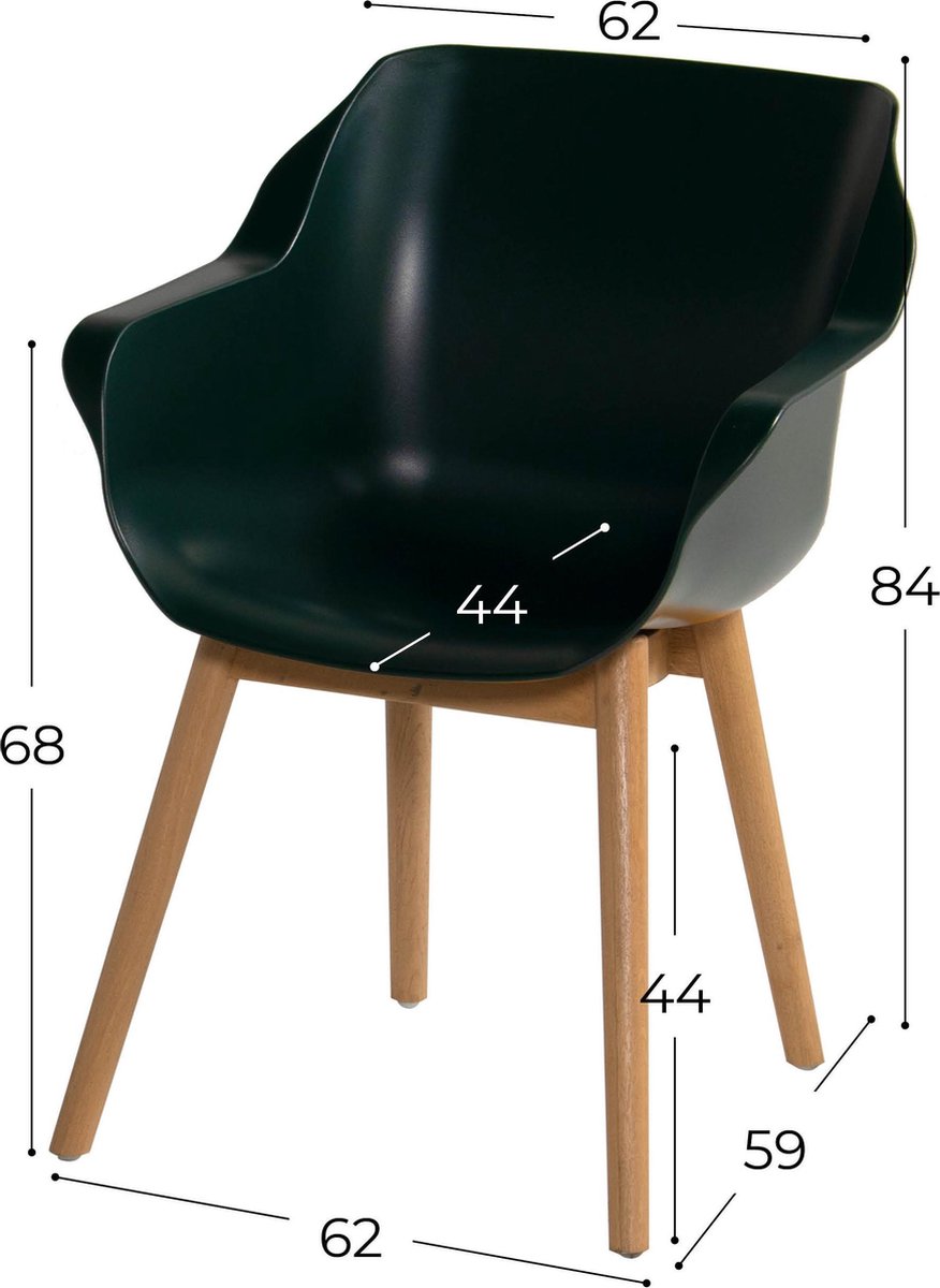 Hartman Sophie armchair tuinstoel met armleuning - Donkergroen