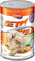 Get Wild - Hondenvoer - Blikvoer - Natvoer hond - Adult - Chicken & Apple - 10 x 415g