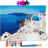 Griekenland - Puzzel Schilderen op nummer - Houten puzzel - 500 stukjes - 38x52 cm