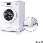 Trillingsdempers wasmachine – Set van 4 stuks – Wit - Voetjes wasmachine & droger - Wasmachine demper – Anti trillings / vibratie dempers pads – Antislip rubber – Trillingsmat – Antislipmat - Schokdempers wasmachine