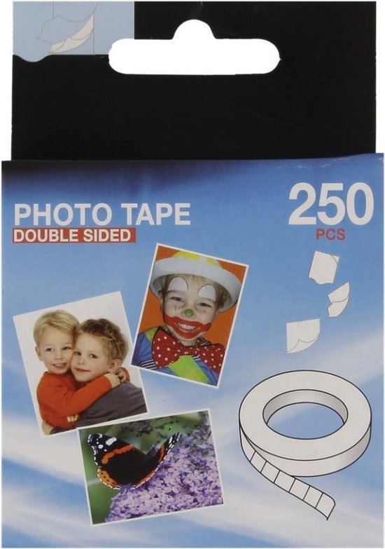 Fotoplakkers - Dubbelzijdig - Plakstrips - 250 Stuks - Transparant -  Fotostickers -... | bol.com