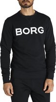 Björn Borg Logo Crew Black Beauty - heren sweater maat S