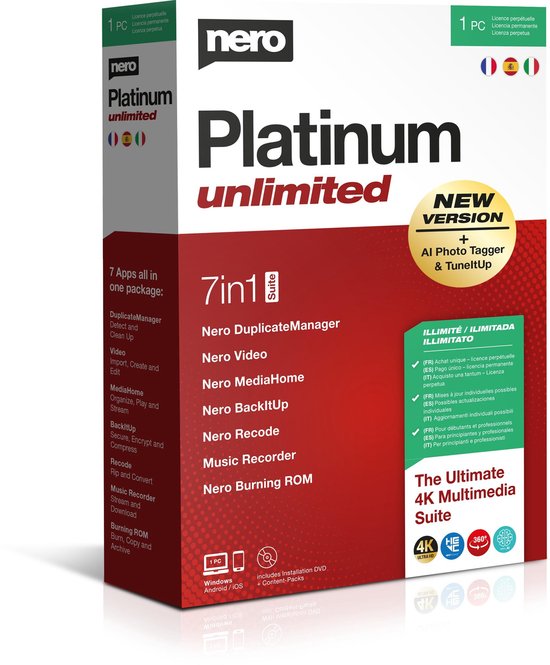 NERO Platinum Unlimited 2023 (Meertalig/Version Multilingue)