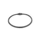 Silventi 910470558 Zilveren Armband - Slang - Magneetsluiting - 19cm - Zilverkleurig - Zwartplating