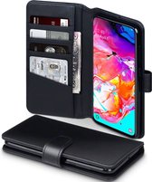 Samsung Galaxy A71 Book Case Luxe Wallet Case Zwart
