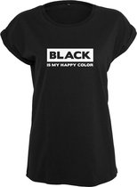 Black is my happy color Rustaagh dames t-shirt maat S