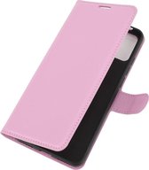 Mobigear Telefoonhoesje geschikt voor Alcatel 3X (2020) Hoesje | Mobigear Classic Bookcase Portemonnee | Pasjeshouder voor 3 Pasjes | Telefoonhoesje voor Pinpas / OV Kaart / Rijbewijs - Roze