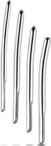 Sinner - Metalen Dilator Set 4 Stuks - BDSM - Bondage - Zilver - Discreet verpakt en bezorgd