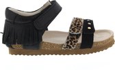 Sandalen | Meisjes | BLACK ANIMAL PRINT | Leer | Shoesme | Maat 25