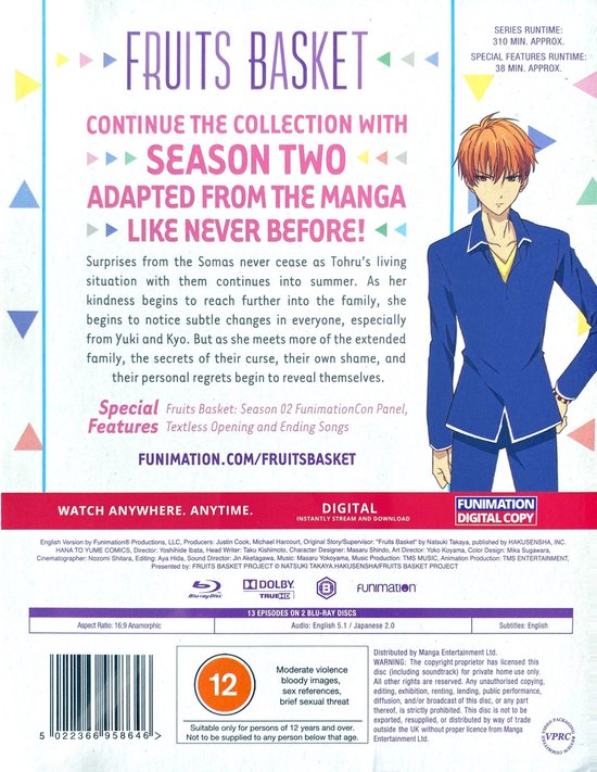 Fruits Basket Season 2 Part 1 [Bluray + Digital Copy] (Bluray