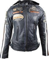 Urban 5884® Fifty Eight femme en cuir véritable Veste de moto en cuir - Denim -M