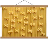 Schoolplaat – Strikjes Pasta - 60x40cm Foto op Textielposter (Wanddecoratie op Schoolplaat)