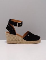 Unisa Cliver Espadrilles - Met Sleehak - Dames - Zwart - Maat 37