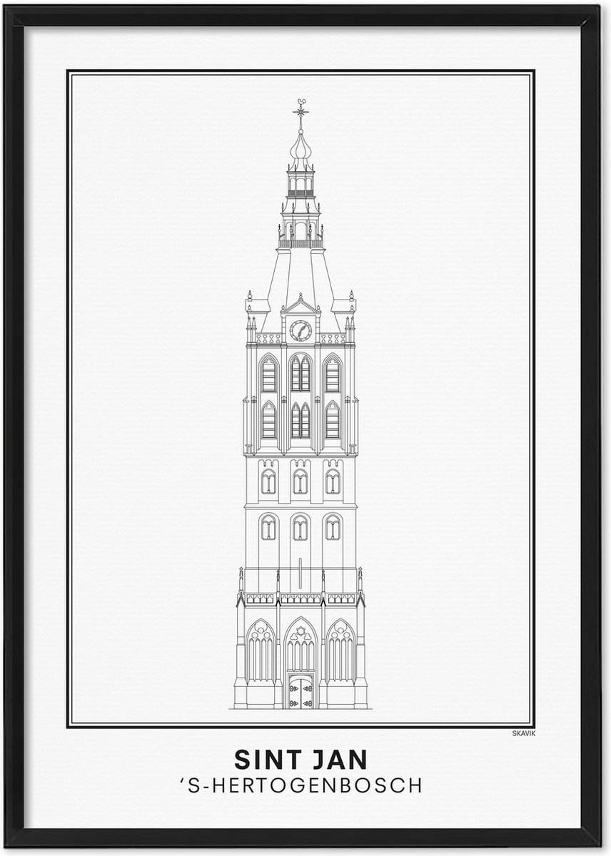SKAVIK Sint Jan - Den Bosch Poster 21x30 cm | zonder lijst