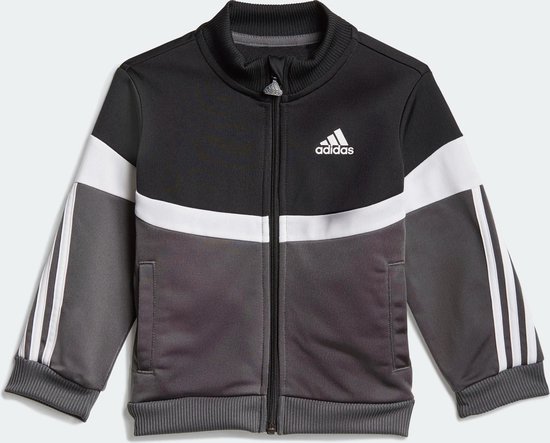 adidas Trainingspak Maat 104 Unisex donkergrijs zwart wit bol