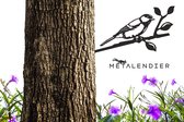 Koolmees - Metalen vogel - Tuinbeeld - Cortenstaal - NL Fabrikaat