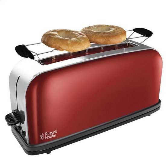 Russell Hobbs Colours Plus+ 21391-56 - Extra lange Broodrooster - Rood