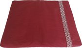 Samarali meditatiemat zabuton (Rood) - ethisch geproduceerd van 100% biologisch katoen (GOTS gecertificeerd) | 90 x 70 x 5 cm | Heeft 2 lagen | Verkrijgbaar in 6 natuurlijke kleure