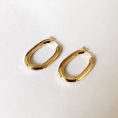 Jobo By JET - Trust oorbellen - Goud - Goudkleurig - dames earrings - ovaal - grotere ovalen oorbellen