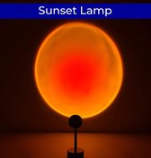 Zedar - Sunset lamp – Tiktok lamp – Sfeerverlichting binnen – 16 kleuren – LED – afstandsbediening – 360 graden draaibaar - Cadeau voor haar & hem