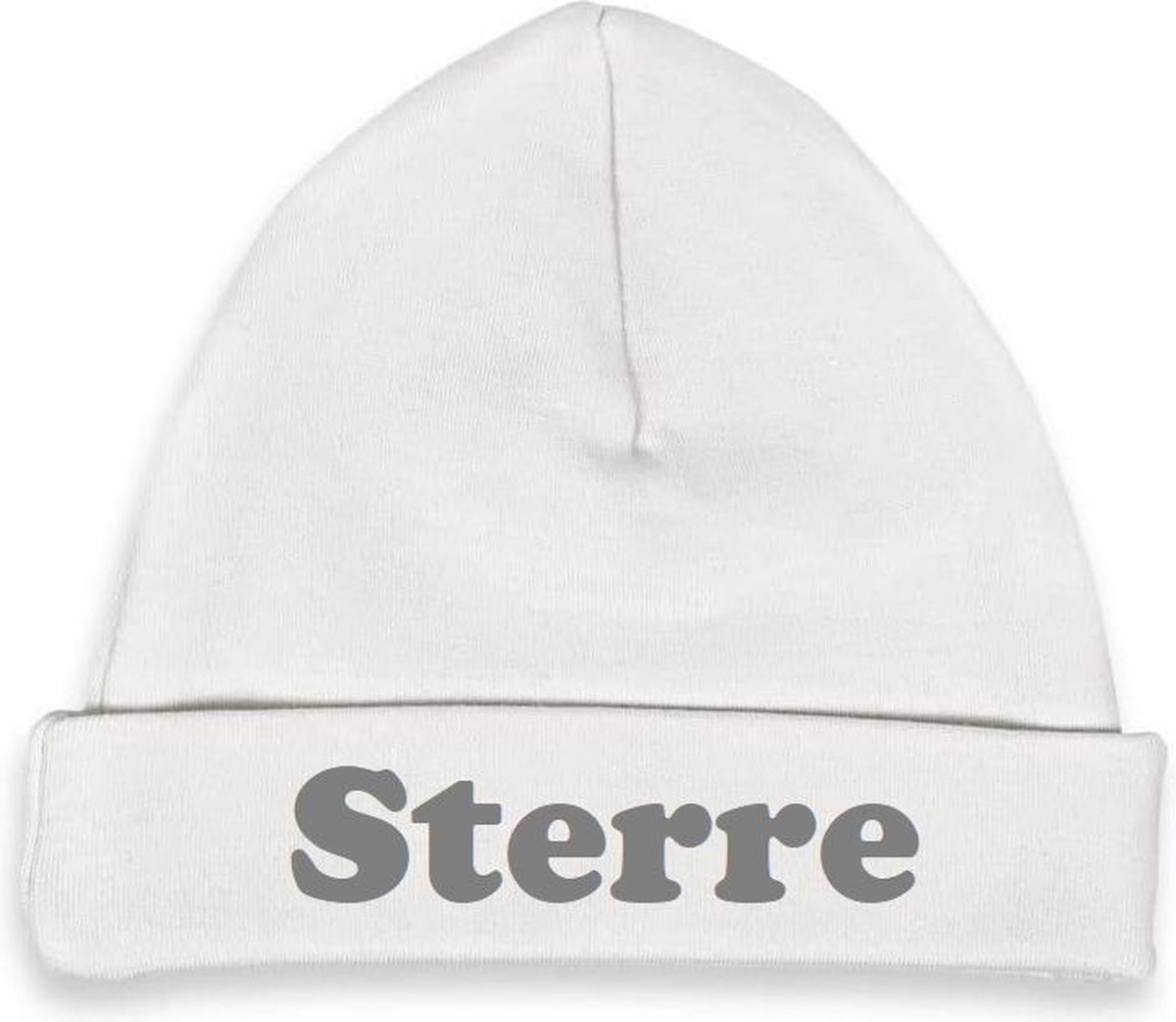 Goedkoopste Funnies baby mutsje met naam - Gepersonaliseerd - kraamcadeau - wit