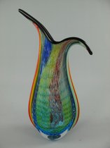 Design vaas - Kleurrijke vaas Frings - Mondgeblazen glas - 31 cm hoog