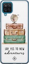 Samsung A12 hoesje siliconen - Wanderlust | Samsung Galaxy A12 case | mint | TPU backcover transparant
