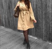 Beige blouse dress