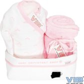 VIB® - Giftset Commodemandje - Girl Blanket Pink - Babykleertjes - Baby cadeau