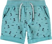 Name it bermuda jongens - blauw - palm - NMMvermo - maat 104
