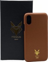 Luxe Hardcase Backcover - Apple Iphone x hoesje - stevig hoesje - silicone - zacht - Iphone hoesje - gsm hoesje - leer hoesje