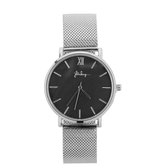 Yoonz - Yehwang - Dames Horloge - Stalen Horlogeband - Stainless Steel - Zilver / Zwart