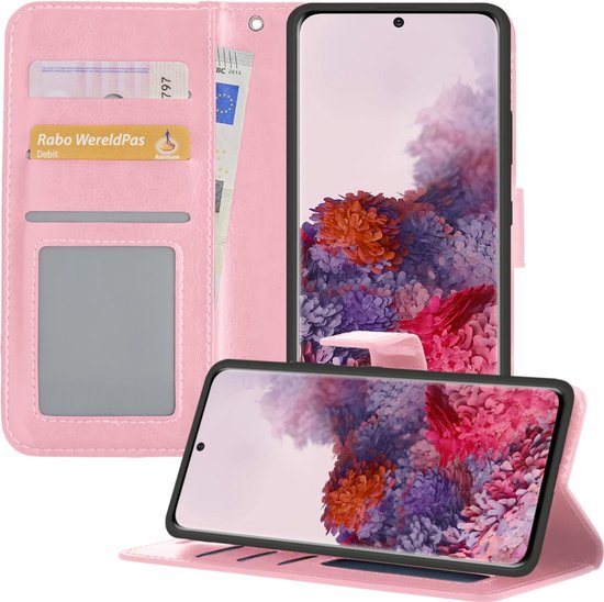 Samsung S20 Plus Case Book Case Hoes - Samsung Galaxy S20 Plus Case Wallet Cover - Samsung Galaxy S20 Plus Case - Rose clair