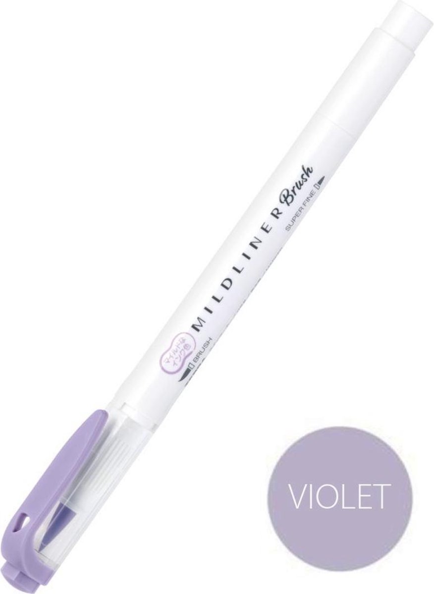 Zebra Mildliner Brush Pen - Mild Violet WFT8-MVI