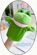 Pluche handpop kikker voor kinderen