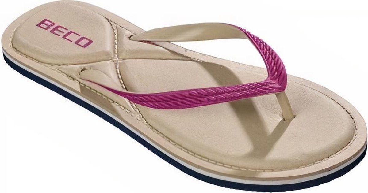 BECO Teenslippers Dames Eva Beige roze