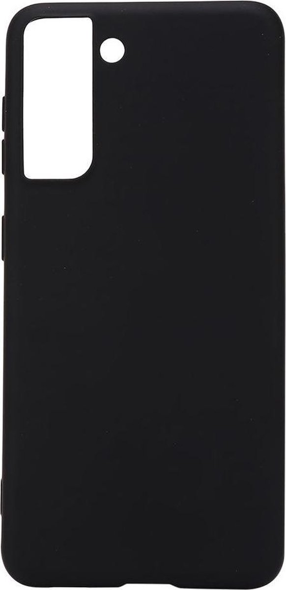 Shop4 - Geschikt voor Samsung Galaxy S21 Plus Hoesje - Zachte Back Case Mat Zwart