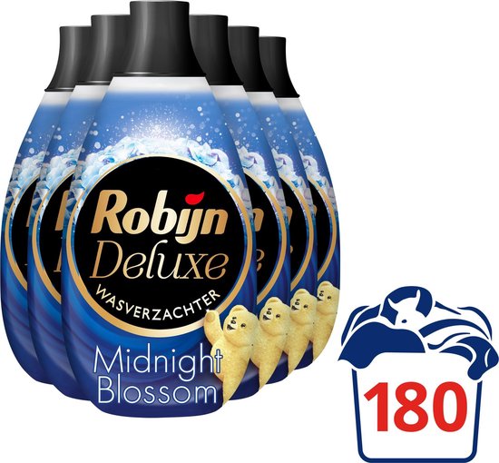 Robijn Deluxe Midnight Blossom Wasverzachter - 6 x 30 wasbeurten - Voordeelverpakking