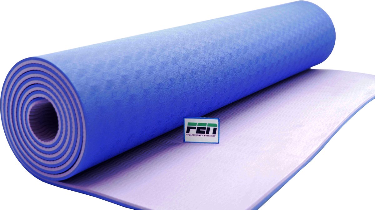 Fen Yoga Mat Paars – fitness mat – extra dik – geschikt voor yoga, crossfit, fitness en hometraining