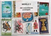 Postzegelpakket Wereld met 200 verschillende postzegels - selectie 3