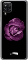 6F hoesje - geschikt voor Samsung Galaxy A12 - Transparant TPU Case - Purple Rose #ffffff