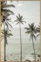 JUNIQE - Poster met kunststof lijst Tropical Dreams -13x18 /Blauw &