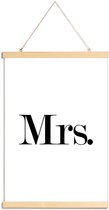 JUNIQE - Posterhanger Mrs. -30x45 /Wit & Zwart