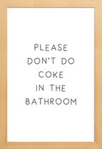JUNIQE - Poster in houten lijst Coke -20x30 /Wit & Zwart